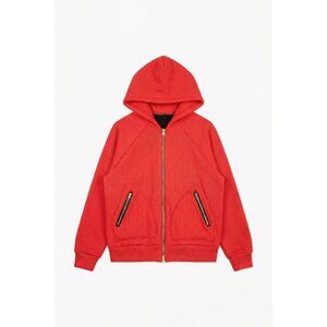 Rework Mesh Double Layer Two-Way Zip Hoodie L